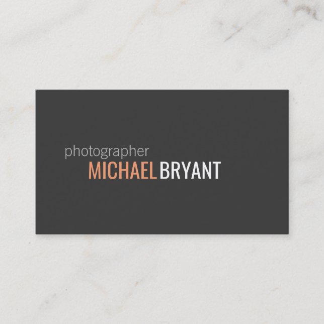 Cartão De Visita Design de texto // 3 (Frente)