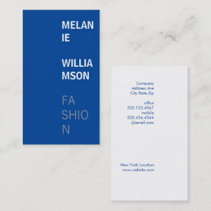 Cartão De Visita Design de texto moderno   Azul