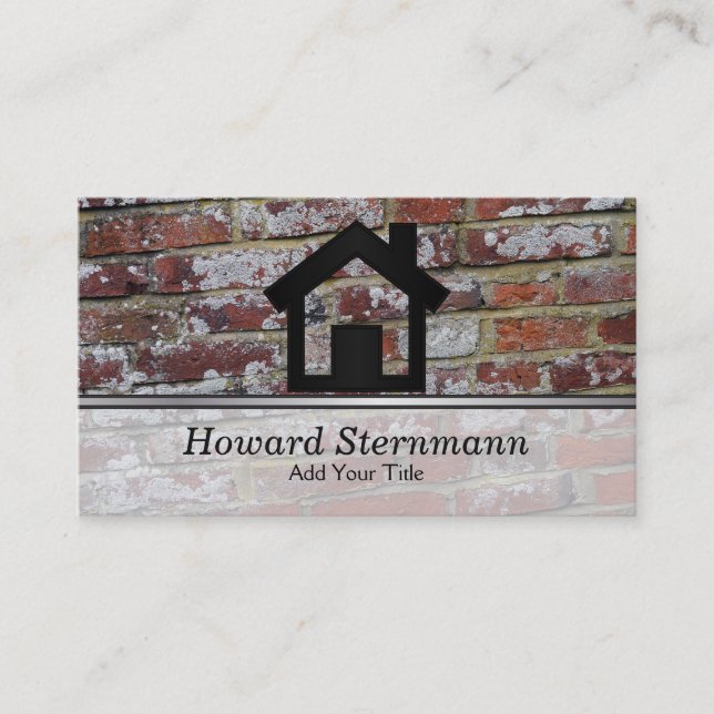Cartão De Visita Design de tijolo (Frente)