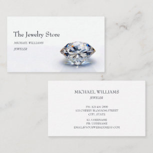 Cartão De Visita Design Diamond Jeweler de luxo
