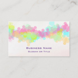 Cartão De Visita Design do abstrato colorido do Splatter de Aquarel
