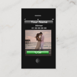 Cartão De Visita Design do iPhone personalizável (com botões sociai