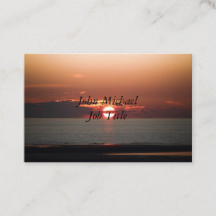 Cartão De Visita Design do mar do por do sol