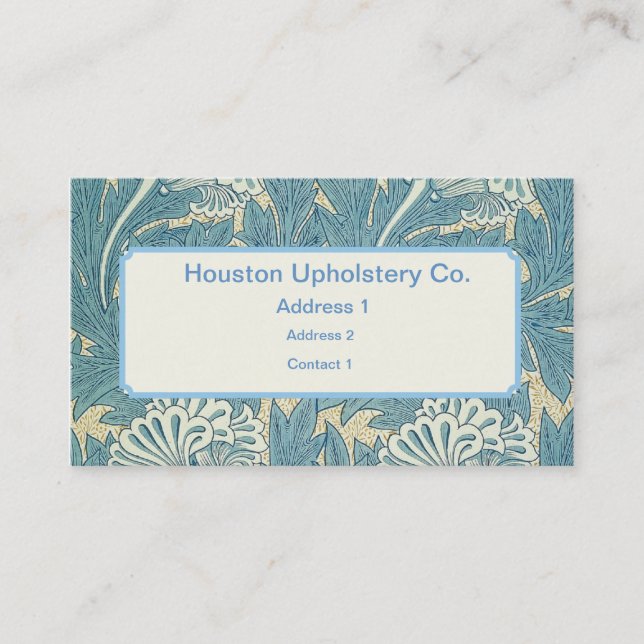 Cartão De Visita Design do papel de parede de William Morris (Frente)