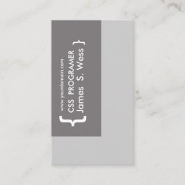 Cartão De Visita Design do programador de computador do CSS