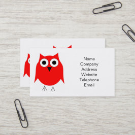 Cartão De Visita Design do Red Owl