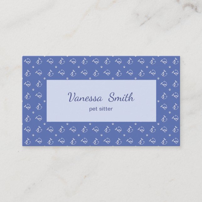 Cartão De Visita Design dos animais de animais de estimação dos (Frente)