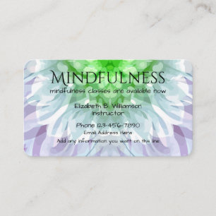 Cartão De Visita Design dos serviços do Mindfulness