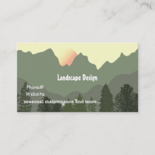 Cartão De Visita Design e manutenção da paisagem