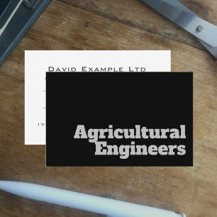 Cartão De Visita Design Engenheiro agrícola claro e em negrito