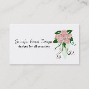 Cartão De Visita Design floral gracioso