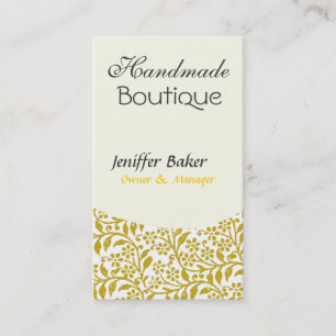 Cartão De Visita Design floral Indie elegante do estilo da arte