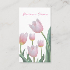 Cartão De Visita Design Floral Tulipa Pastel
