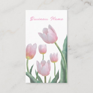 Cartão De Visita Design Floral Tulipa Pastel