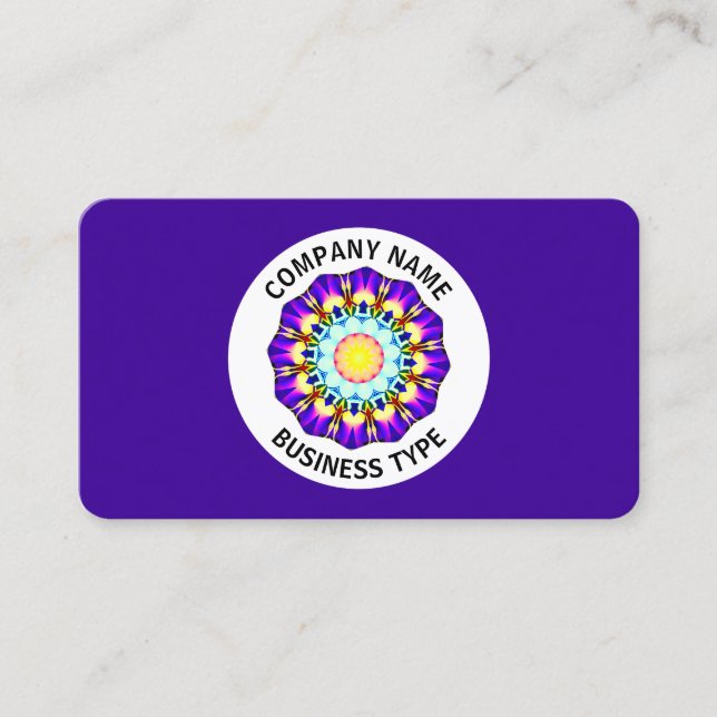 Cartão De Visita Design Geométrico 070714(01) - Roxo #3B0094 (Frente)