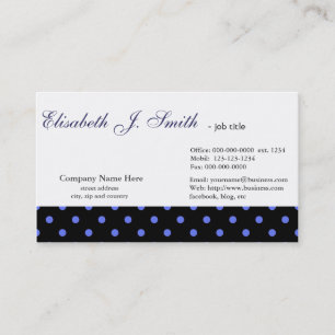 Cartão De Visita Design gráfico Elegante, azul-bolinhas legal