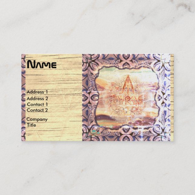 Cartão De Visita Design incomum do futuro antigo (Frente)