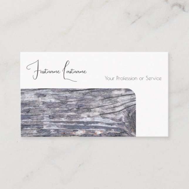 Cartão De Visita Design interior de madeira orgânica 100% ao estilo (Frente)