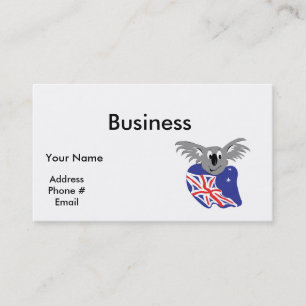 Cartão De Visita design koala, bandeira australiana