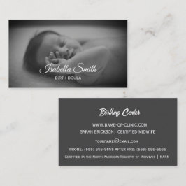 Cartão De Visita Design Minimalista de Cuidados Neonatais de Doula