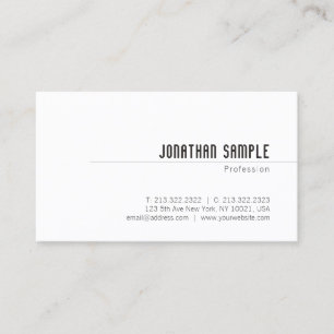 Cartão De Visita Design Minimalista Elegante Profissional Simples
