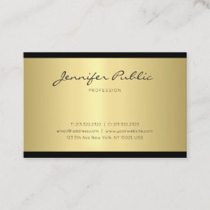 Cartão De Visita Design Minimalista Glamouroso Luxo Tendência Doura