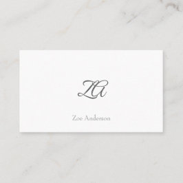 Cartão De Visita Design Minimalista Personalizado Fundo Branco