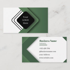 Cartão De Visita Design minimalista verde moderno e profissional