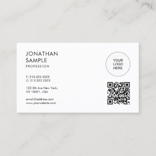 Cartão De Visita Design mínimo de Elegante moderno personalizado