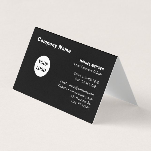 Cartão De Visita Design Moderno de Logo Profissional (Frente)