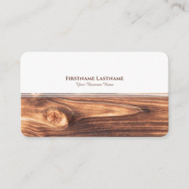 Cartão De Visita Design moderno e branco de madeira para interiores