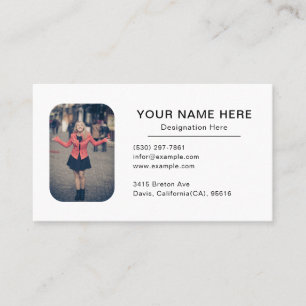 Cartão De Visita Design personalizado com Photo Professional