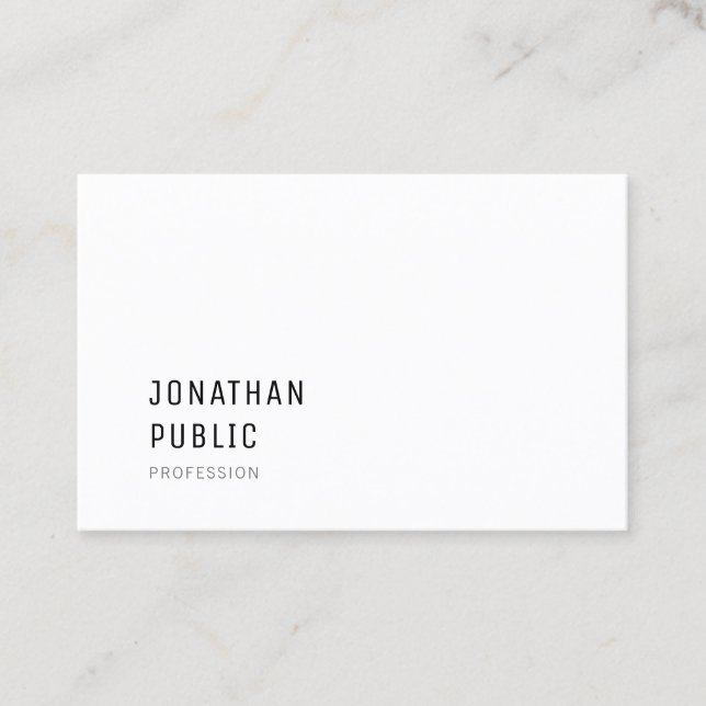 Cartão De Visita Design profissional simples moderno e moderno (Frente)