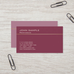 Cartão De Visita Design Simples de Cores Harmonicas Elegantes Profi