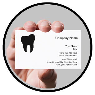 Cartão De Visita Design Simples de Dentist Office