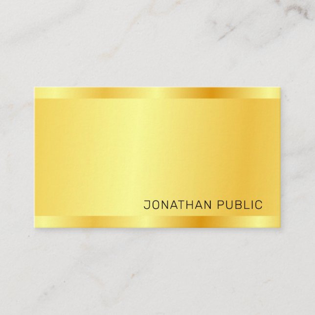 Cartão De Visita Design Simples Elegante Moderno de Tendência Profi (Frente)