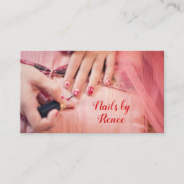 CARTÃO DE VISITA DESIGN UNHAS do CORAÇÃO