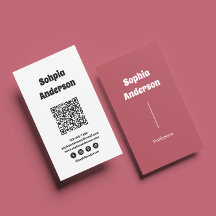 Design Vertical Moderno | Código QR e links sociai