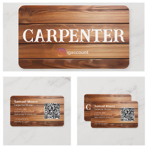 Cartão De Visita Design Woodworking Professional