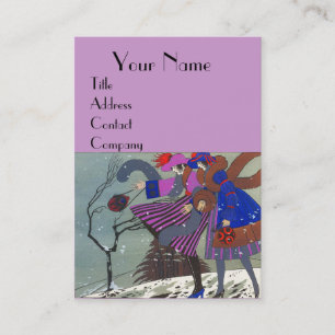 CARTÃO DE VISITA DESIGNADOR DE CUSTO DE NEVE DE INVERNO / FASHION D