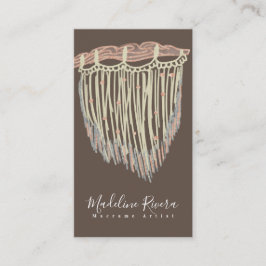 Cartão De Visita Designer de Arte de Artista de Macrame