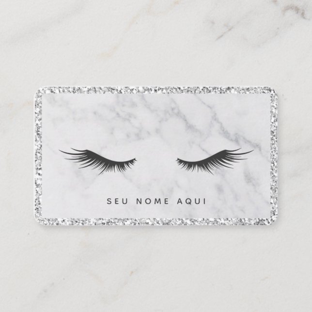 Cartão de Visita - Designer de Cílios - Maquiadora (Frente)