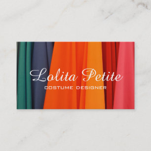 Cartão De Visita Designer de Costume de Tecidos Moda Alterações