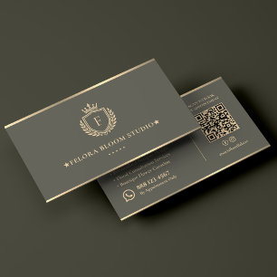 Cartão De Visita Designer de Flores de Luxo Florista de Eventos Cre
