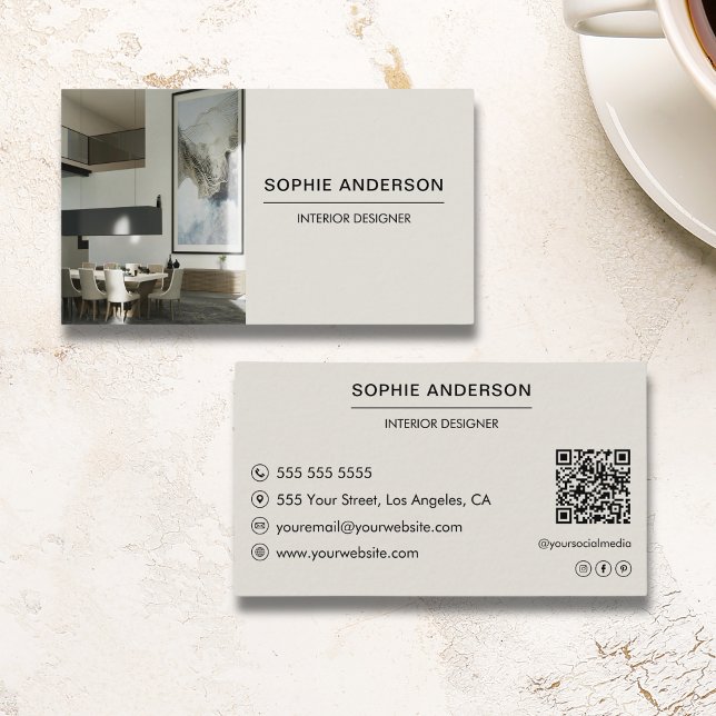 Cartão De Visita Designer de Fotografias Personalizado Profissional (Professional Custom Photo Designer Business Card)
