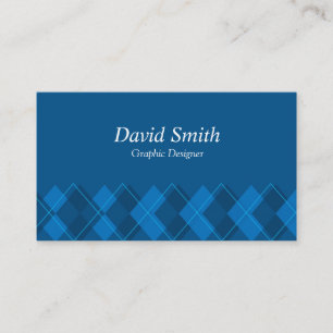 Cartão De Visita Designer de Gráfico do Classic Blue Professional