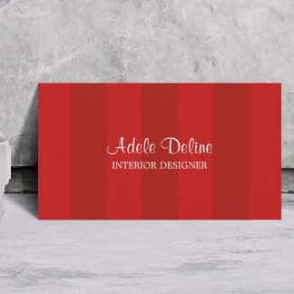 Cartão De Visita Designer de interior com distribuição mínima verme