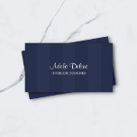 Cartão De Visita Designer de Interior com Faixa Azul Mínima<br><div class="desc">Modelo de cartão de negócios elegante personalizável com fundo listrado azul. Perfeito para empresas de design de interiores,  boutique ou moda.</div>