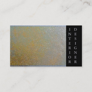 Cartão De Visita Designer de interiores brilhante de prata Dourado