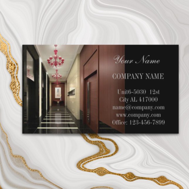 Cartão De Visita Designer de interiores da Renovação do Modern Home (Modern Home Stager Renovation interior designer Business Card)